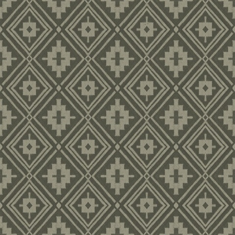 Camp Blanket Green Southwest Wool Wallpaper