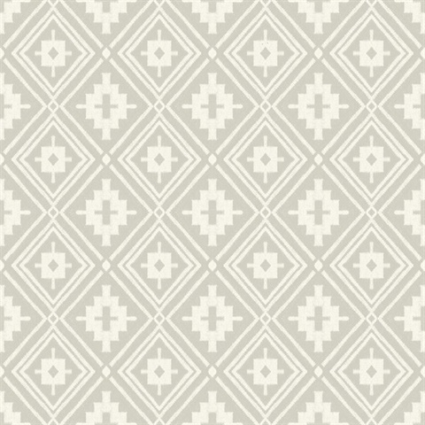 Camp Blanket Grey Southwest Wool Wallpaper