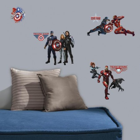 Captain America Civil War Peel and Stick Wall Decals
