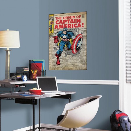 Captain America Comic Cover Giant Wall Decal