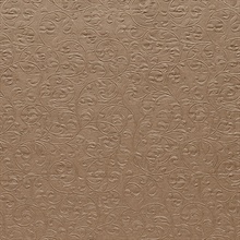 Carlotta Copper Textured Scroll Wallpaper