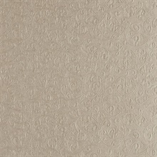 Carlotta Light Brown Textured Scroll Wallpaper