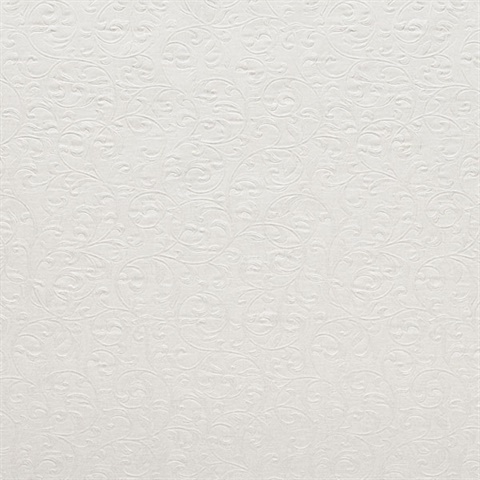 Carlotta Platinum Textured Scroll Wallpaper