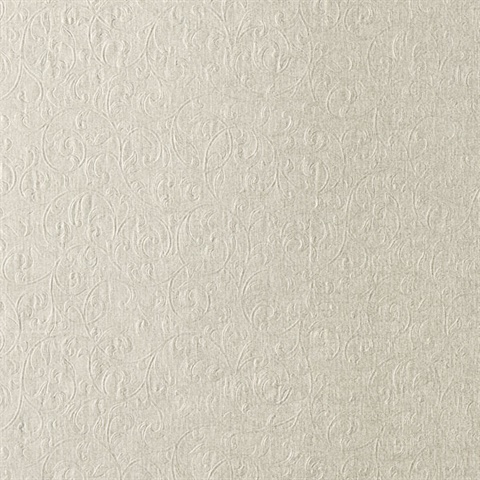 Carlotta Taupe Textured Scroll Wallpaper