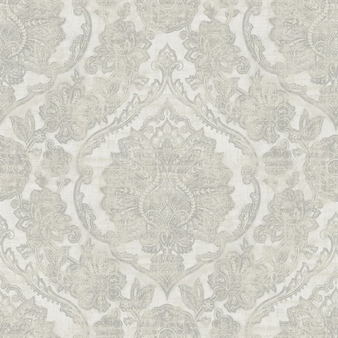 Carnegie Silver Damask
