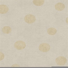 Caro Beige Polka Dots Wallpaper