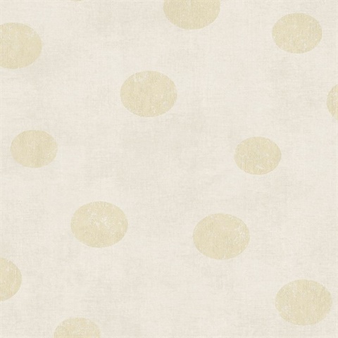 Caro Eggshell Polka Dots Wallpaper