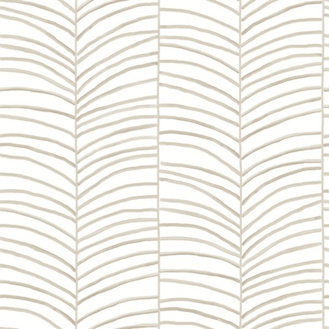 Cascade Palm Chevron Dune Mediterranean Modern Palm Leaf Wallpaper