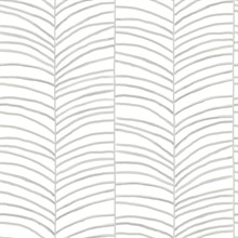 Cascade Palm Chevron Fog Mediterranean Modern Palm Leaf Wallpaper