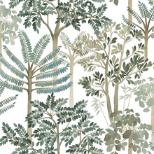 Cascade Sea Glass Moss Leaf Wallpaper