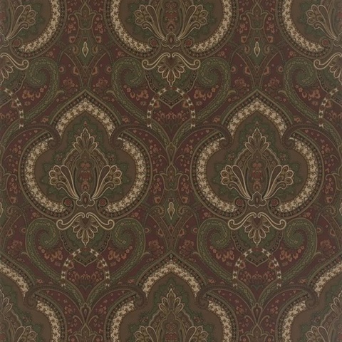 Castlehead Paisley Chestnut Ralph Lauren Wallpaper