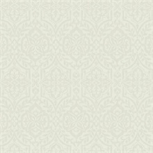 Cathedral Light Grey Damask Wallpaper