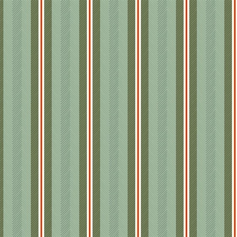 Cato Green Scandinavian Verical Stripe Wallpaper