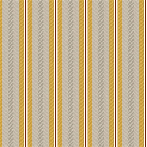 Cato Mustard Scandinavian Verical Stripe Wallpaper