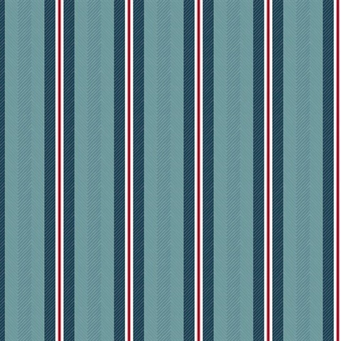 Cato Teal Scandinavian Verical Stripe Wallpaper