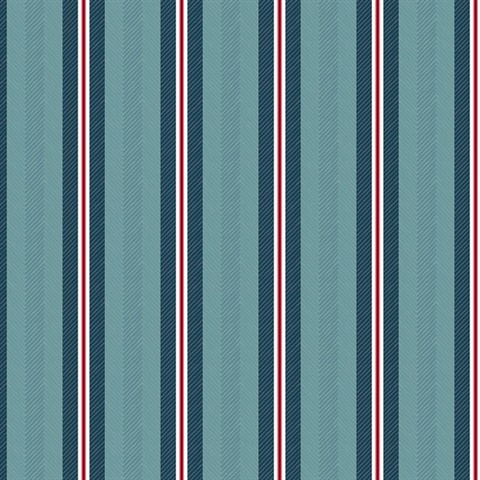Cato Teal Scandinavian Verical Stripe Wallpaper