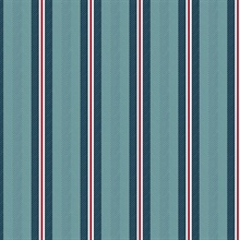 Cato Teal Scandinavian Verical Stripe Wallpaper