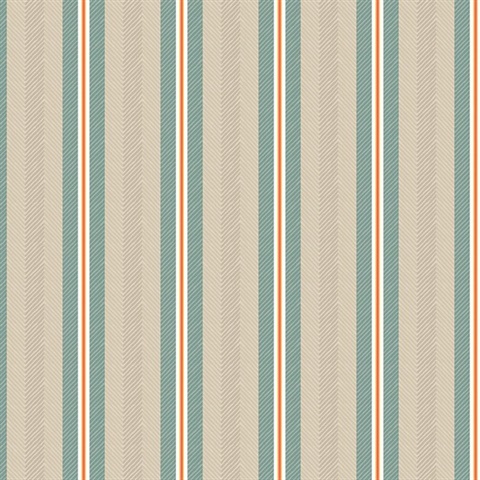 Cato Turquoise Scandinavian Verical Stripe Wallpaper