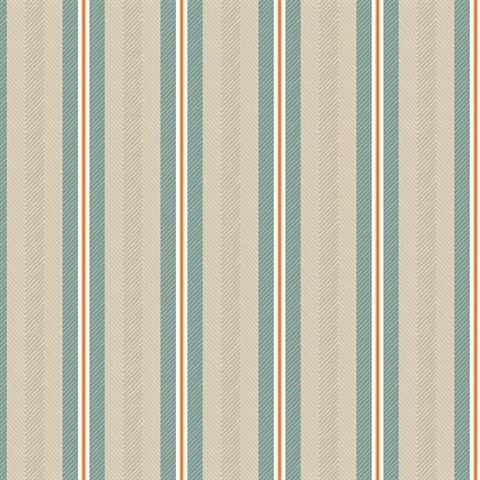 Cato Turquoise Scandinavian Verical Stripe Wallpaper