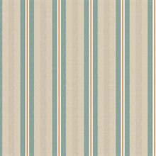 Cato Turquoise Scandinavian Verical Stripe Wallpaper