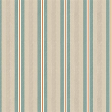 Cato Turquoise Scandinavian Verical Stripe Wallpaper