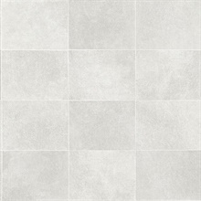 Cecelia Light Grey Faux Tile Wallpaper