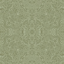 Ceiling Green Intricate Floral Wallpaper