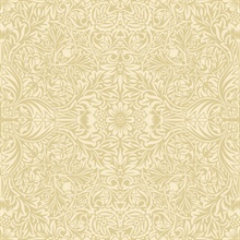 Ceiling Yellow Intricate Floral Wallpaper