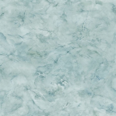 Celeste Faux Marble Light Blue Wallpaper