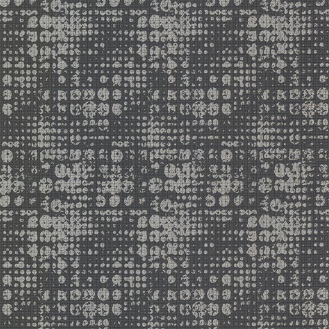 Celeste Silver Geometric Textured Wallpaper