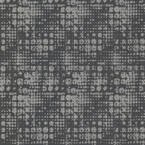 Celeste Silver Geometric Textured Wallpaper