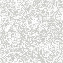 Celestial Grey Floral Wallpaper