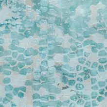 Celestine Aquamarine Handcrafted Specialty Wallcovering