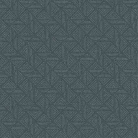Center Square Indigo Commercial Wallpaper