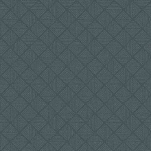Center Square Indigo Commercial Wallpaper
