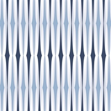 Century Stripe Blue & Navy Blue Retro Wallpaper