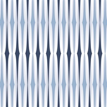 Century Stripe Blue & Navy Blue Retro Wallpaper