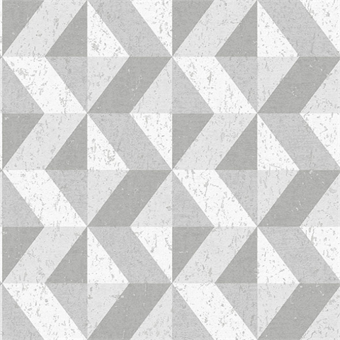 Cerium Grey Concrete Geometric Wallpaper