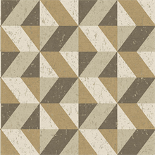 Cerium Light Brown Concrete Geometric Wallpaper