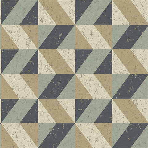 Cerium Multicolor Concrete Geometric Wallpaper