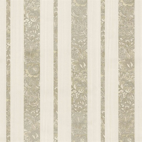 Certosa Gold Floral Stripe