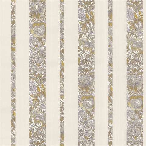 Certosa Lavender Floral Stripe