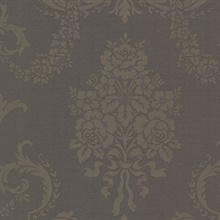 Chambers Espresso Floral Damask Wallpaper