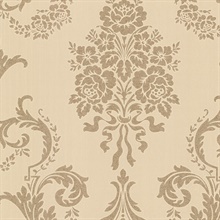 Chambers Gold Floral Damask Wallpaper