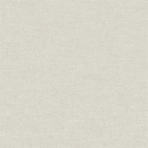 Chambray Light Grey Fabric Weave Wallpaper