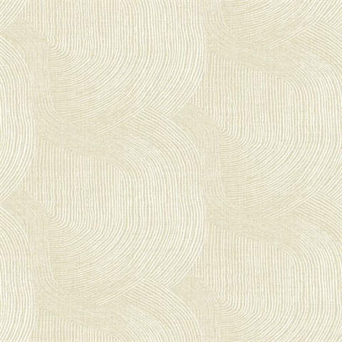 Champagne Folly Textured Ink Linework Wallpaper