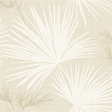Champagne Hatteras Coastal Fronds Wallpaper