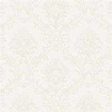 Champagne Traditional Damask Wallpaper