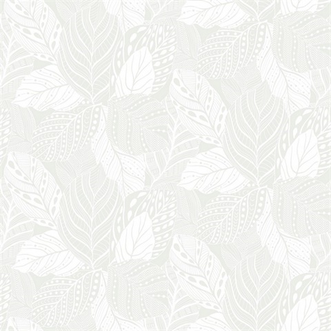 Champagne Vinca Leaf Wallpaper