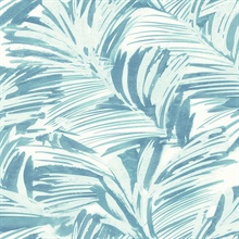 Chaparral Aqua Fronds Wallpaper